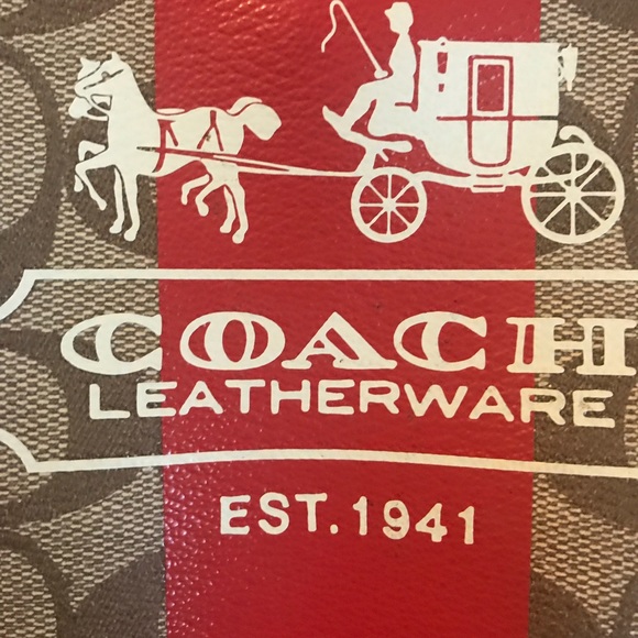 AUTHENTIC COACH SIGNATURE HERITAGE STRIPE TOTE‼️‼️ - Picture 6 of 8